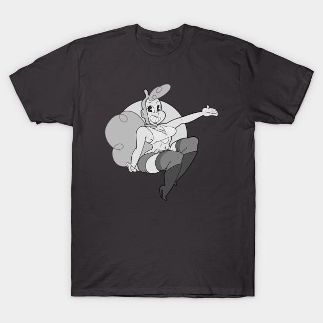 Doozy Lulu in Black and White T-Shirt by TheSuperAbsurdist